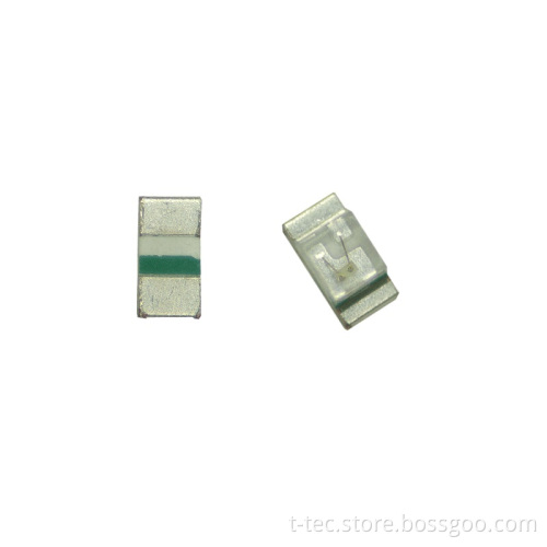 PLCC2 Package Sizes 0201 to 0805 Pure Green Surface Mount LEDs 500nm-550nm